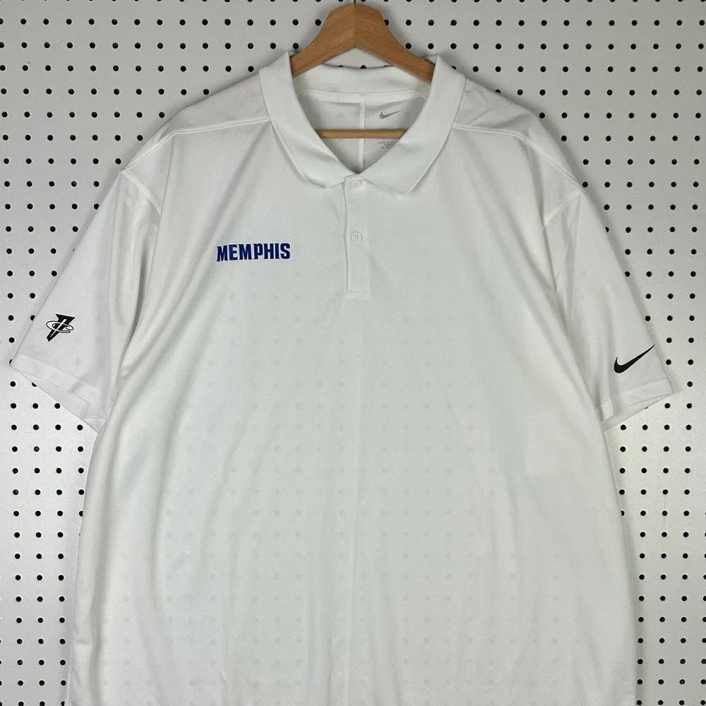 Nike 1 Cent Memphis Tigers Polo Shirt 3XL Penny Hardaway DriFit White Basketball
